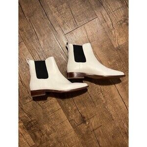 J. Crew White Chelsea boots